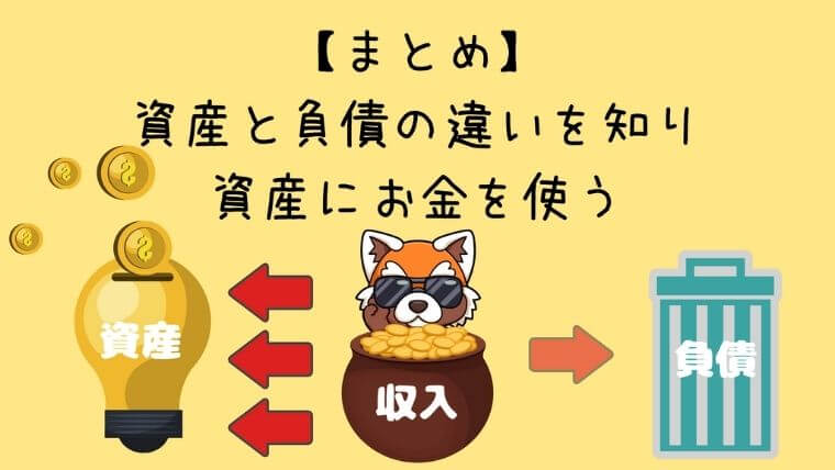 資産と負債のちがいのまとめ