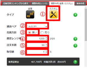 買い設定①