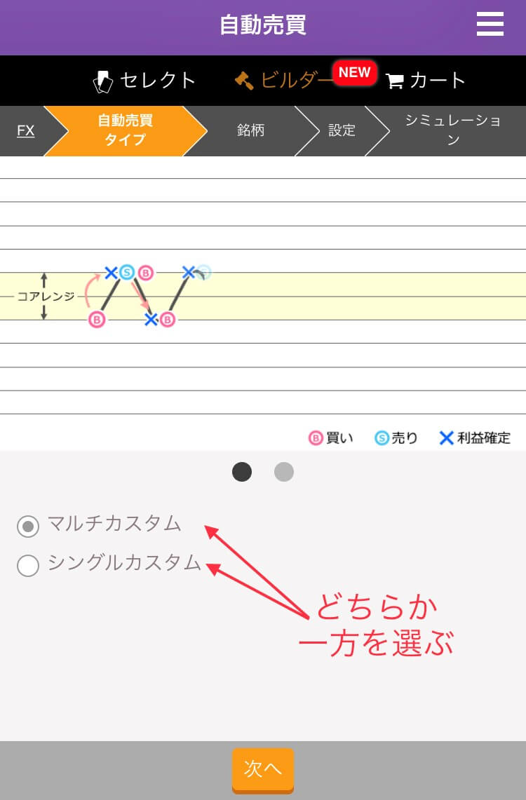 ビルダーカスタム設定