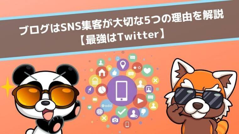 ブログでSNS集客が大切な5つの理由【Twitter最強】