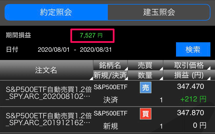2020年8月マネーハッチ運用実績